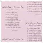 What Cancer Cannot Do Poem Fabric Print Material