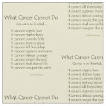 What Cancer Cannot Do Poem Fabric Print Material