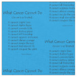 What Cancer Cannot Do Poem Fabric Print Material