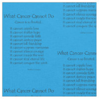 What Cancer Cannot Do Poem Fabric Print Material