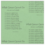 What Cancer Cannot Do Poem Fabric Print Material