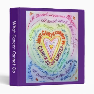 What Cancer Cannot Do Poem Heart Binder