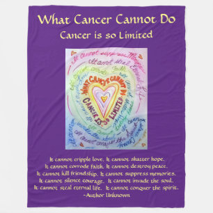 What Cancer Cannot Do Poem Heart Chemo Blanket