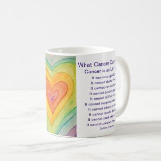 What Cancer Cannot Do Poem Heart Coffee Cup Mug