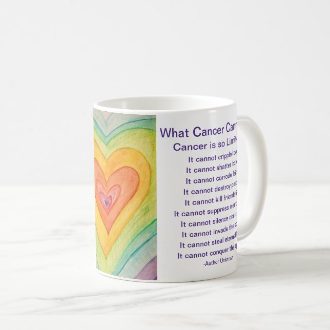 What Cancer Cannot Do Poem Heart Coffee Cup Mug (Front Right)