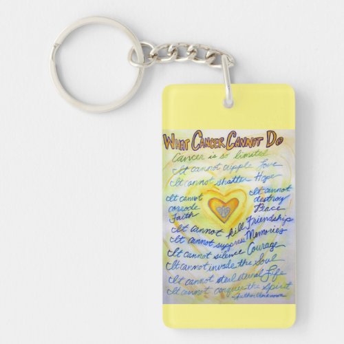 What Cancer Cannot Do Poem Pendant Keychains