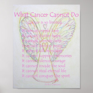 What Cancer Cannot Do Poem Poster Print