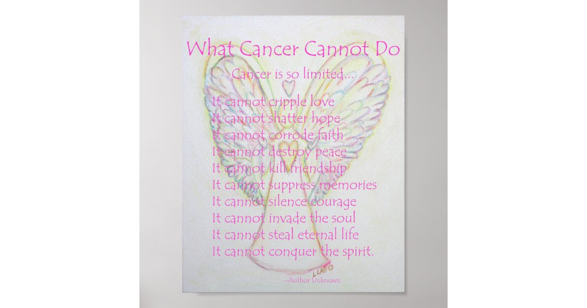 What Cancer Cannot Do Poem Poster Print | Zazzle