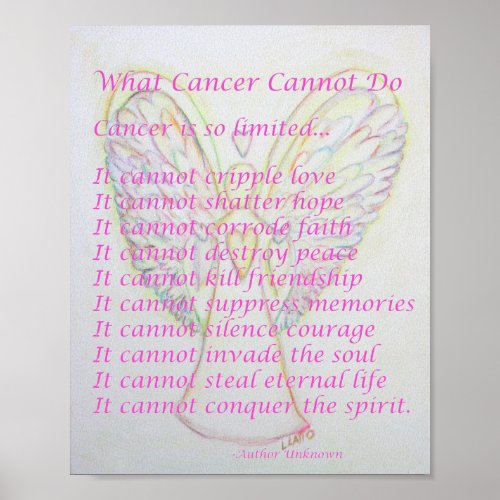 What Cancer Cannot Do Poem Poster Print