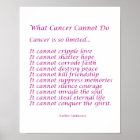 What Cancer Cannot Do Poem Poster Print | Zazzle.com