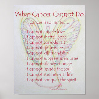 What Cancer Cannot Do Poem Poster Print