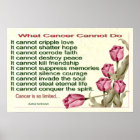 What Cancer Cannot Do Poem Poster Print | Zazzle.com