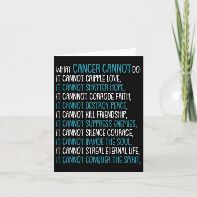 What Cancer Cannot Do Trigeminal Neuralgia Awarene Card (Front)