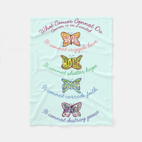 What Cancer Cannot Do Wings Chemo Custom Blanket