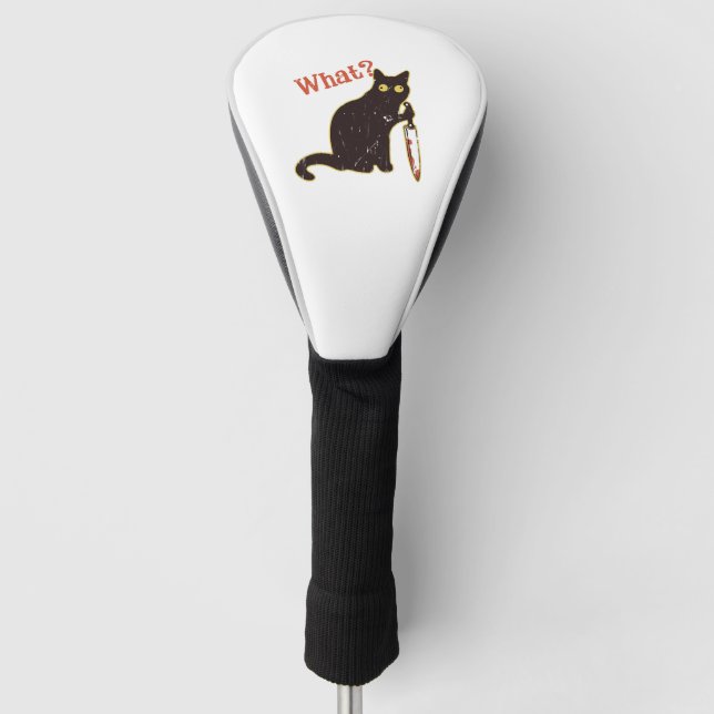What - cat owner golf head cover (Front)