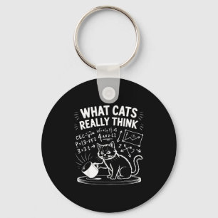 What cats really think funny cat meme physics humo keychain