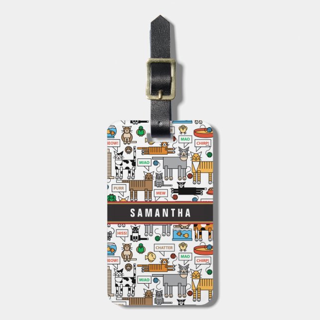 What Cats Say Luggage Tag (Front Vertical)