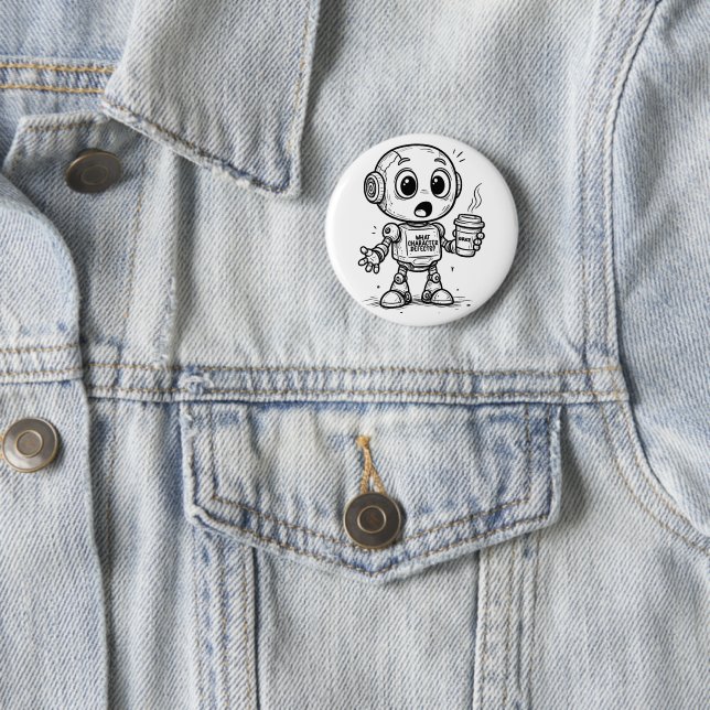 What Character Defects? – Funny Sobriety Gift Button (In Situ)