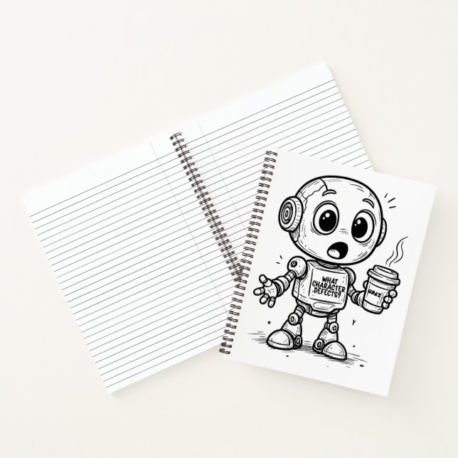 What Character Defects? – Funny Sobriety Gift Notebook (Inside)