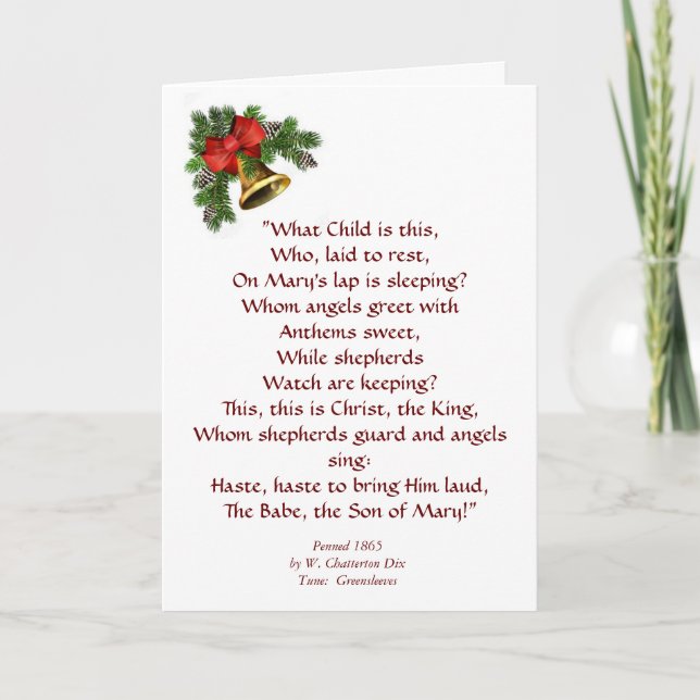 What Child is This Hymn Christmas Card (Front)