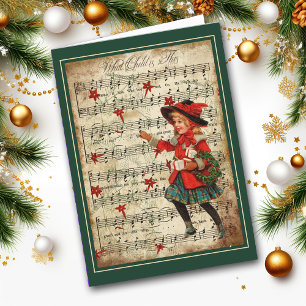What Child is This Music Art Christmas Card