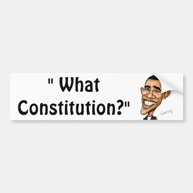 "What Constitution?" Bumper Sticker (Front)