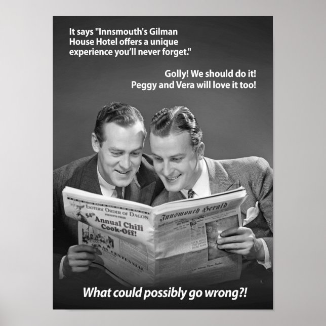 What could possibly go wrong in Innsmouth Poster (Front)