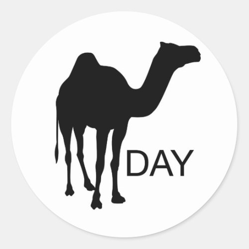 What day is it Wednesday Hump Day Classic Round Sticker