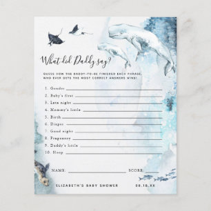 What Did Daddy Say Baby Shower Game