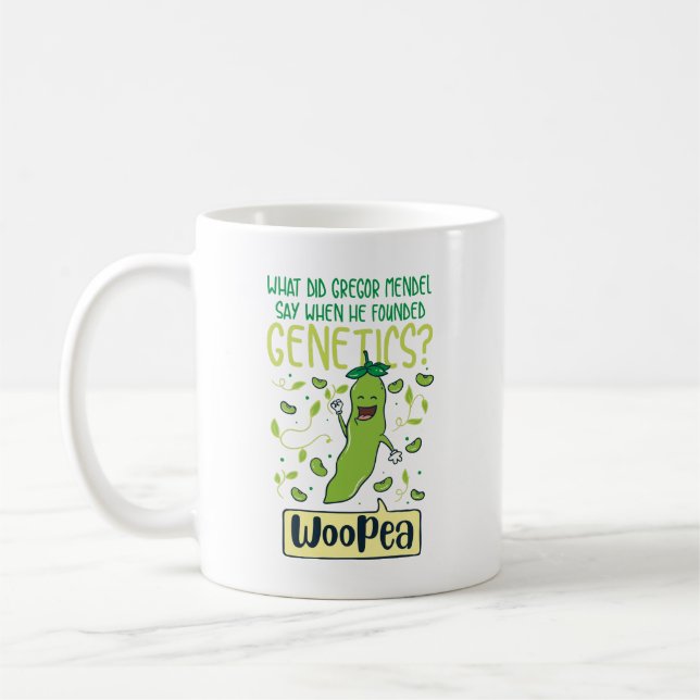 What Did Gregor Mendel Say When He Founded Genetic Coffee Mug (Left)