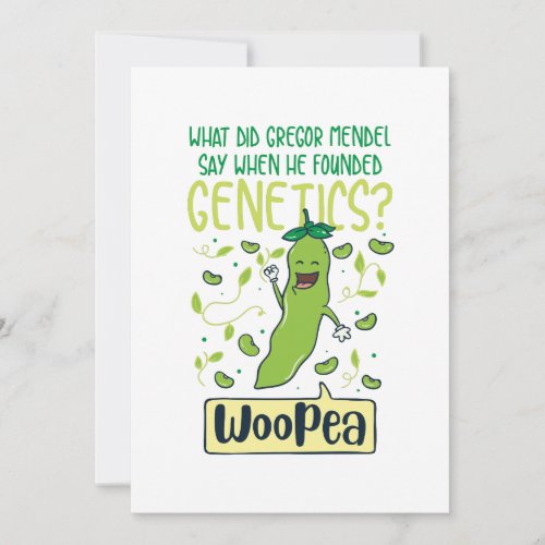What Did Gregor Mendel Say When He Founded Genetic Thank You Card