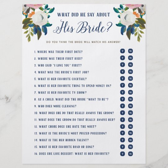 What Did He Say About His Bride Yes Or No Flyer Zazzle What Did He Say About His Bride Yes Or No Flyer