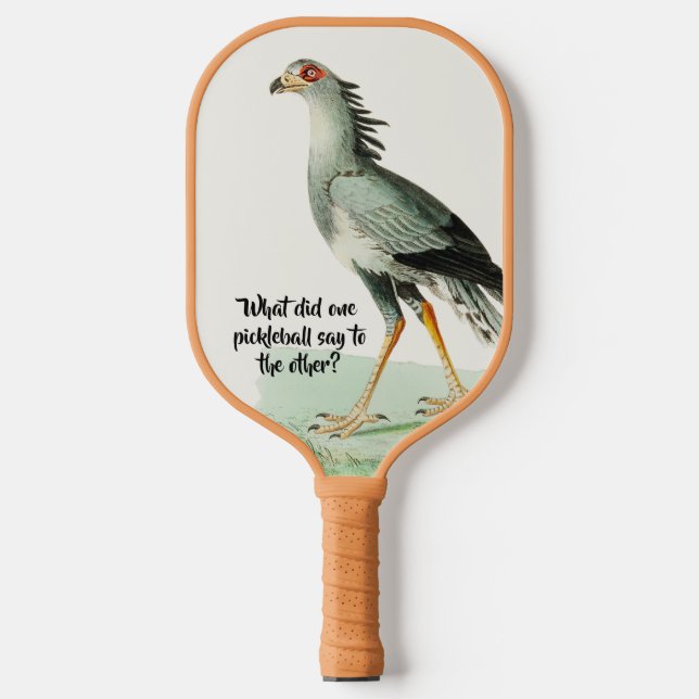 What did one pickleball say to the other?  Bird Pickleball Paddle (Front)