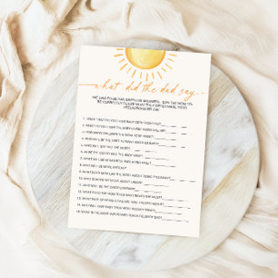 What Did The Dad Say Sunshine Baby Shower Invitation