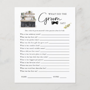 What Did The Groom Say   Bridal Shower Game