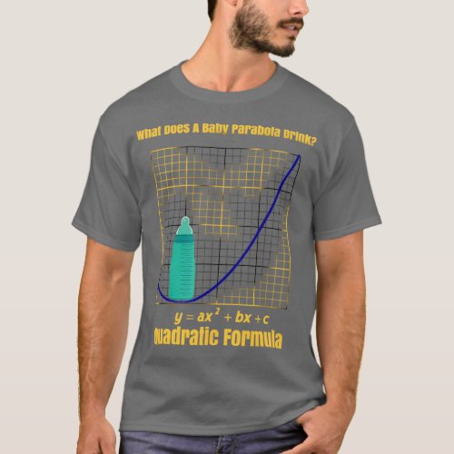 What Do Baby Parabolas Drink Quadratic Formula mat T_Shirt