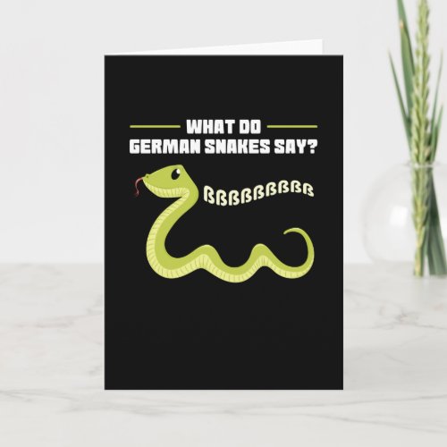 What Do German Snakes Say Snake Card
