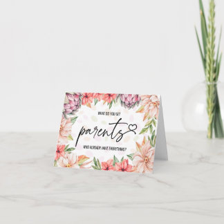 What do you get Parents? A Grandchild!  Card