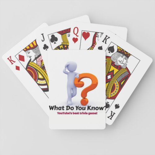 What Do You Know trivia game Playing Cards Poker Cards