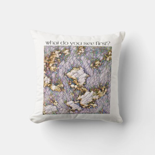 What do you see first T_Shirt Throw Pillow