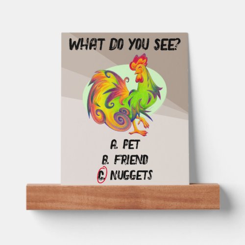 What Do You See Pet Friend Nuggets Rooster Picture Ledge