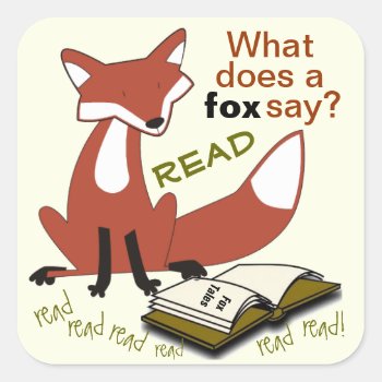 What Does A Fox Say Literacy Stickers by schoolpsychdesigns at Zazzle