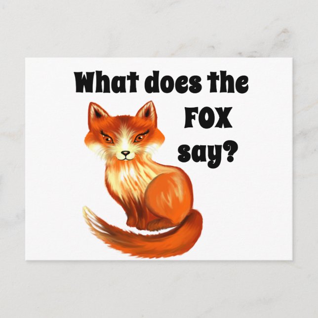 What Does the Fox Say Clothing and Gifts Postcard (Front)