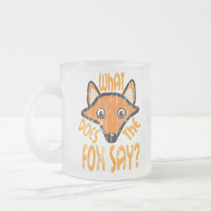 What Does the Fox Say DS Frosted Glass Coffee Mug