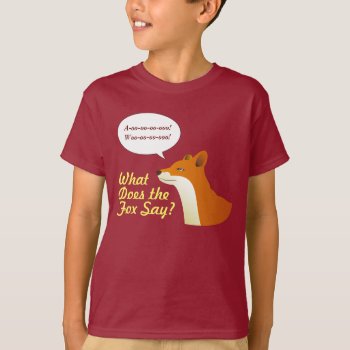 What Does The Fox Say Funny T-shirt by Hakonart at Zazzle