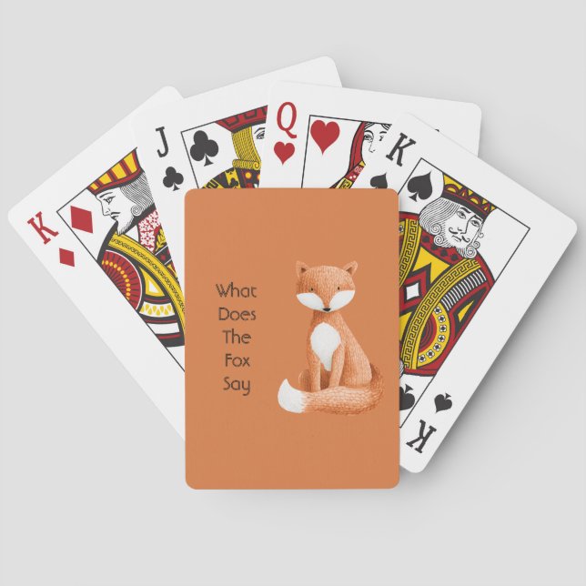 What Does the Fox Say? Poker Cards (Back)