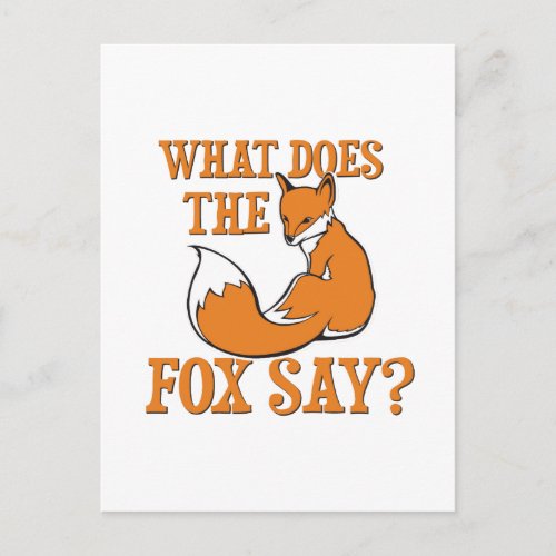 What Does The Fox Say Postcard