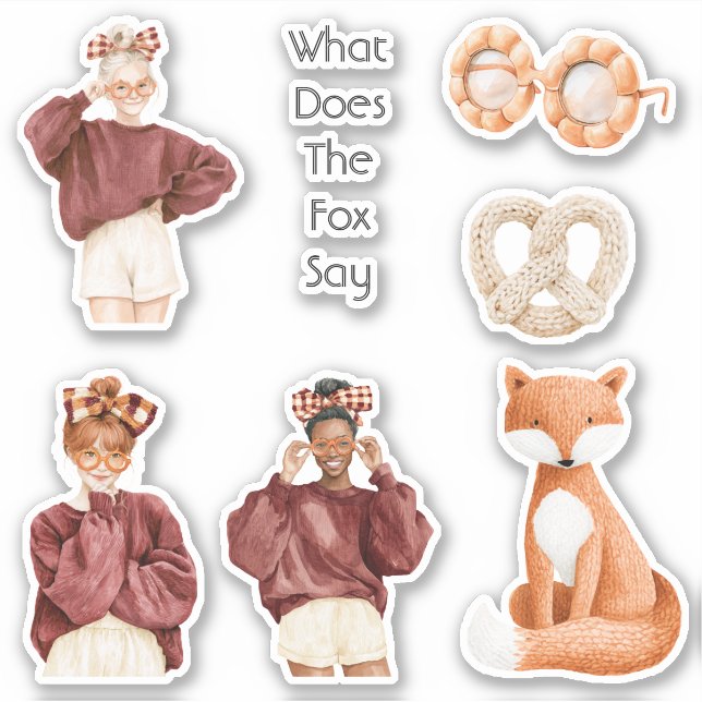 What Does the Fox Say? Sticker (Front)