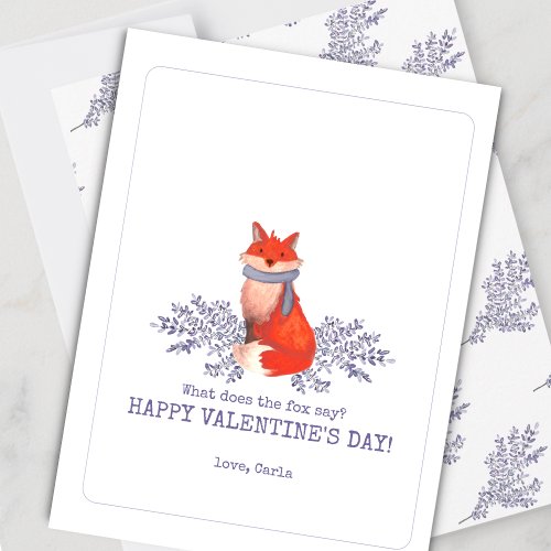 What Does the Fox Say Valentines Day Holiday Card