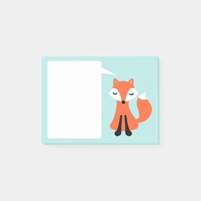 What does the fox say white speech bubble post-it notes (Front)
